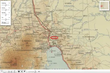 Gambar 1. Peta Administratif Kota Bandar Lampung tahun 1924 (Sumber: KITLV Netherland diunduh tanggal 5 Januari 2015)