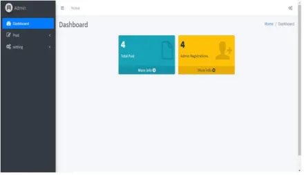 Gambar  8. Tampilan  dashboard  web admin 