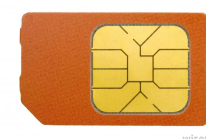Gambar 6. Enkripsi pada SIM CARD (sumber :  http://images.wisegeek.com/sim-card-yellow.jpg) 
