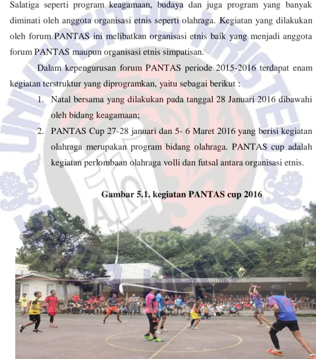 Gambar 5.1. kegiatan PANTAS cup 2016 