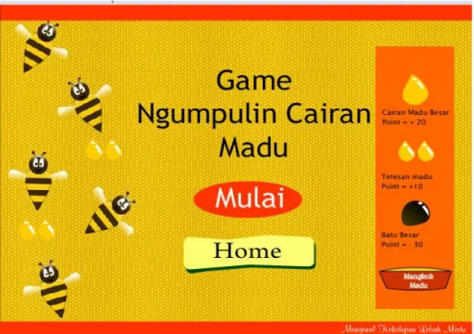Gambar 8.  User Interface game lebah 