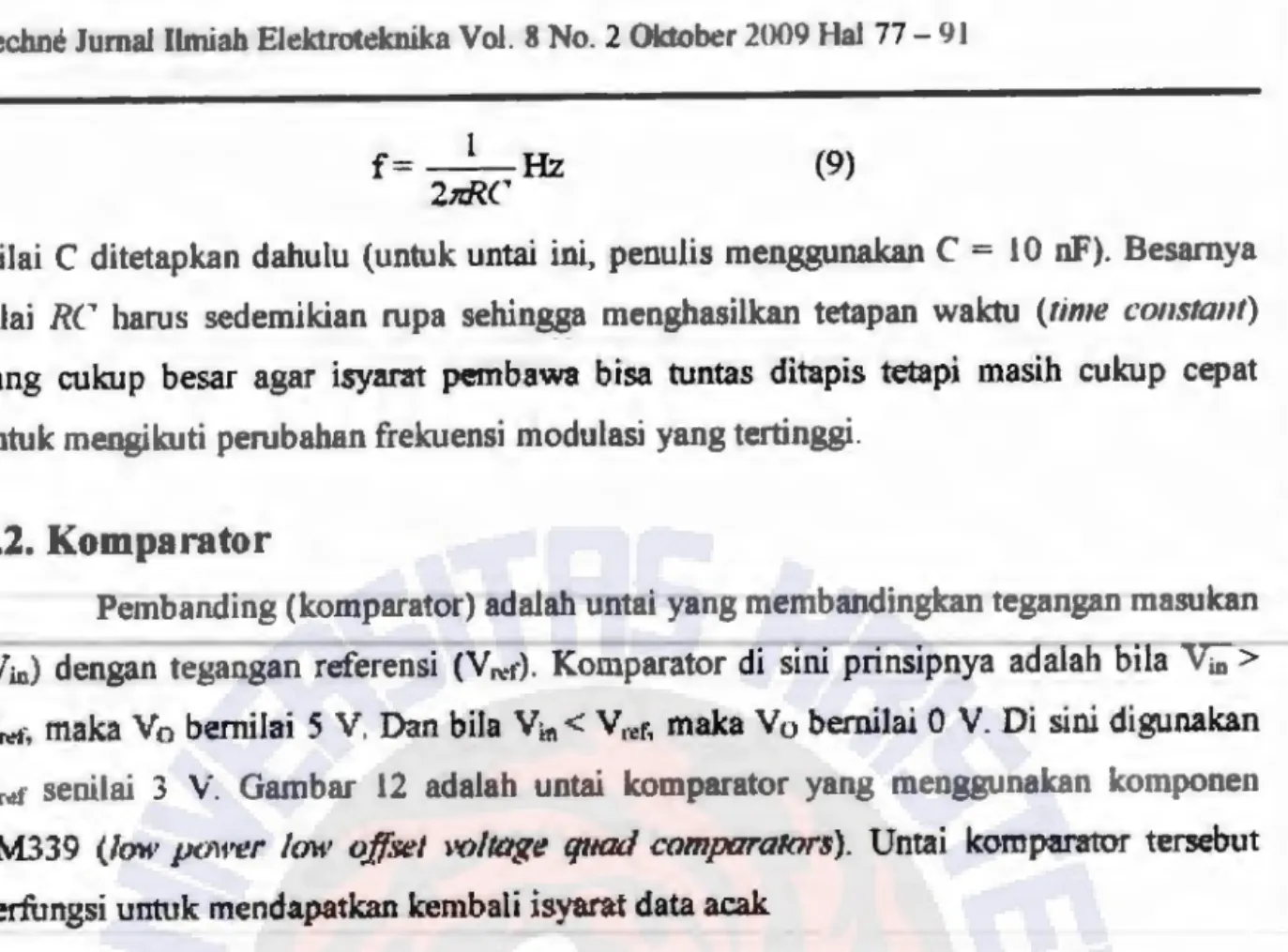 Gambar  12.  Untai Komparator. 