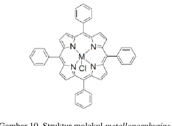 Gambar 10. Struktur molekul metalloporphyrins 
