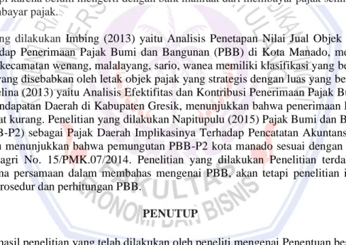 Tabel 2. Target dan Pencapaian Besarnya Pajak Bumi dan Bangunan Terhutang 
