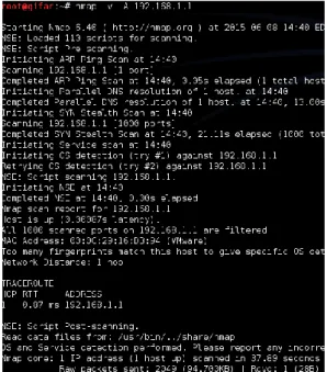 Gambar 7 Tes DDoS Attack syn flooding setelah  firewall diaktifkan 