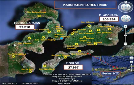 Gambar 2.1  Peta Administrasi Kabupaten Flores Timur 