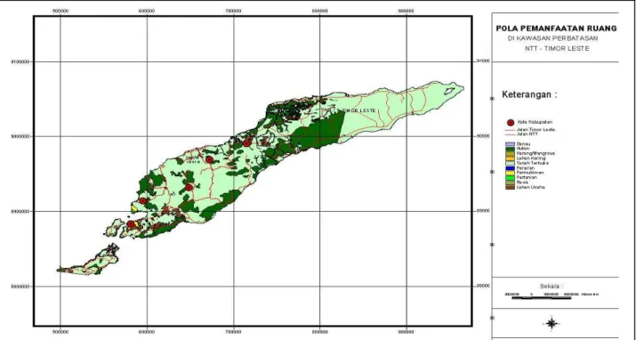Gambar 2. Peta Pola Pemanfaatan Ruang Kawasan Perbatasan Provinsi NTT 