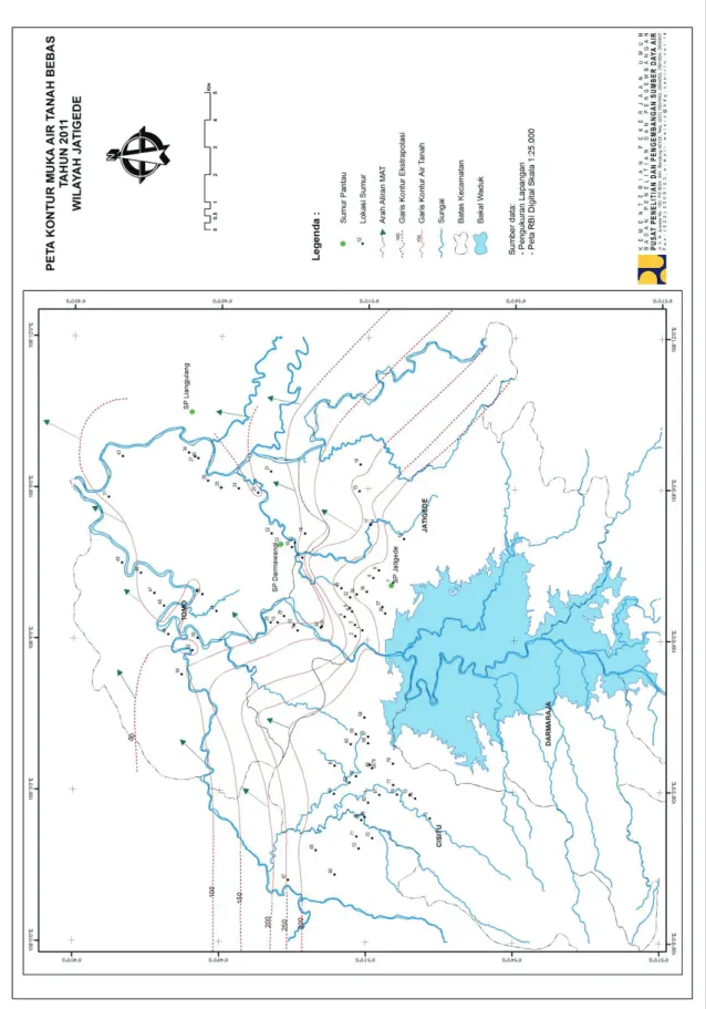 Gambar 1. Peta Kontur Muka Air Tanah Bebas