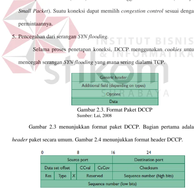 Gambar 2.3. Format Paket DCCP 