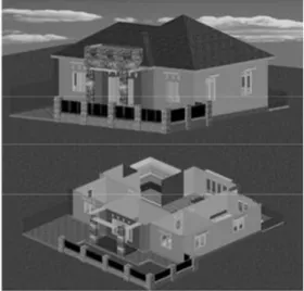 Gambar 4. Objek tiga dimensi Rumah  3.  Pembuatan aplikasi untuk smartphone 