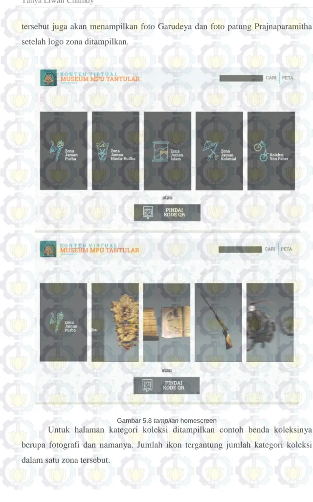 Gambar 5.8 tampilan homescreen 