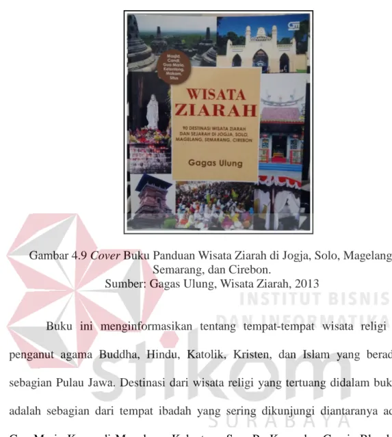 Gambar 4.9 Cover Buku Panduan Wisata Ziarah di Jogja, Solo, Magelang,  Semarang, dan Cirebon