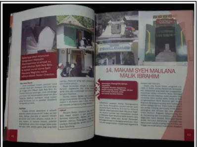 Gambar 4.10 Isi dan Layout dari Buku Panduan Wisata Ziarah di Jogja, Solo,  Magelang, Semarang, dan Cirebon 