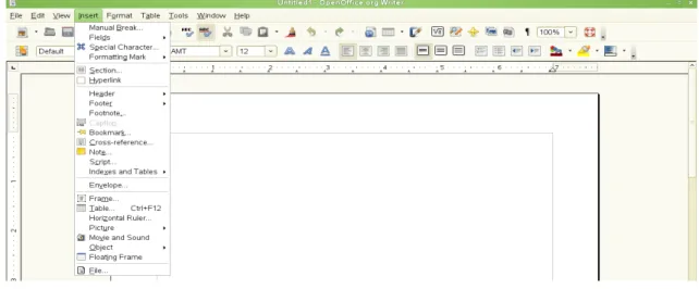 Gambar 1.7 Submenu dari menu Insert
