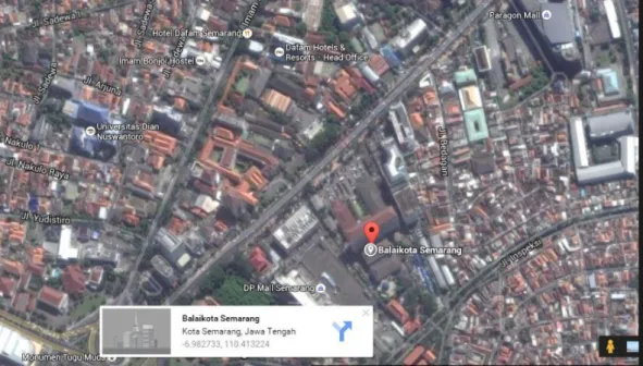 Gambar 1. Lokasi Penelitian Gedung Balai Kota Semarang  Analisa Data  