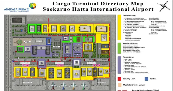 Gambar 6. Peta Area Kargo di Bandar Udara Soekarno-Hatta 