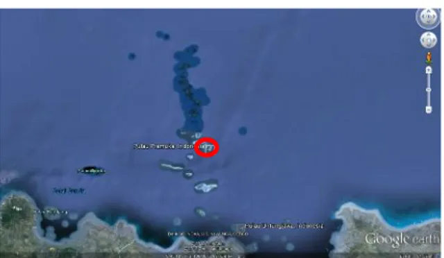 Gambar 1.  Peta Lokasi Pulau Pramuka Sumber :  Google earth