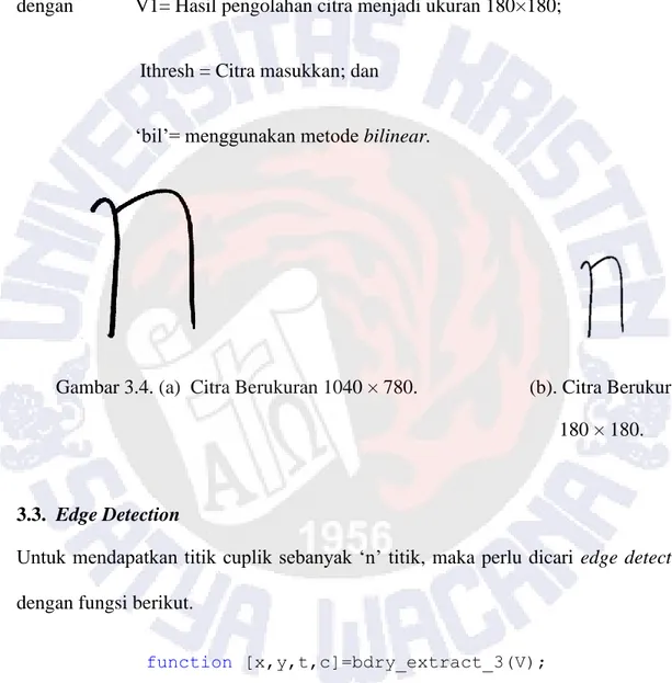 Gambar 3.4. (a)  Citra Berukuran 1040 × 780.  (b). Citra Berukuran         180 × 180. 