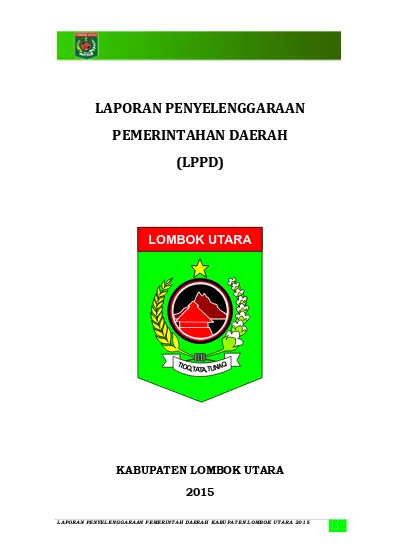 LAPORAN PENYELENGGARAAN PEMERINTAHAN DAERAH (LPPD)