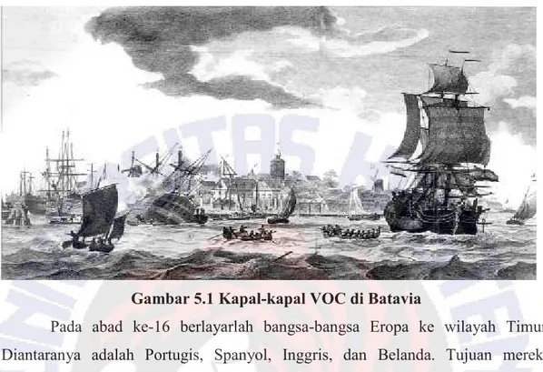 Gambar 5.1 Kapal-kapal VOC di Batavia