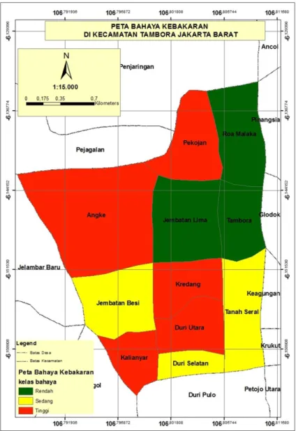 Gambar 12. Peta Kerawanan Kebakaran Kecamatan Tambora 
