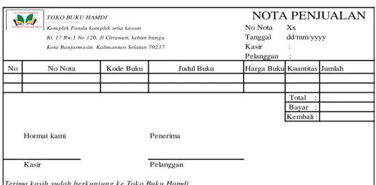 Gambar 10  Nota  yang Disarankan 