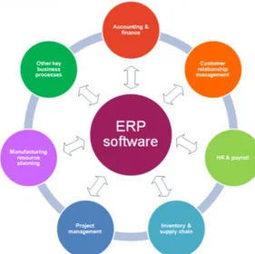 Gambar 1. Software ERP Untuk Pengelolaan Aspet Utama Dalam Bisnis 