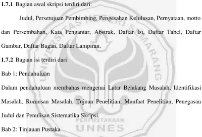 Gambar, Daftar Bagan, Daftar Lampiran. 