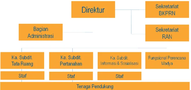 Gambar 1. Struktur Organisasi Direktorat Tata Ruang dan Pertanahan 2016 