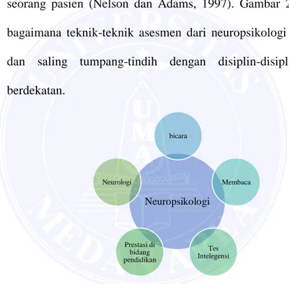 Gambar 2. Asesmen Neuropsikologi dan Bidang-bidang yang  Berkaitan  (Nelson dan Adams, 1997)