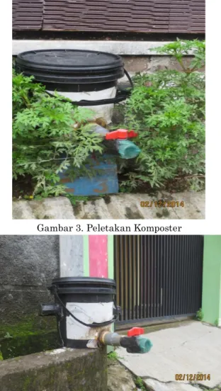 Gambar 3. Peletakan Komposter 