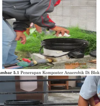 Gambar 5.1 Penerapan Komposter Anaerobik Di Blok E 