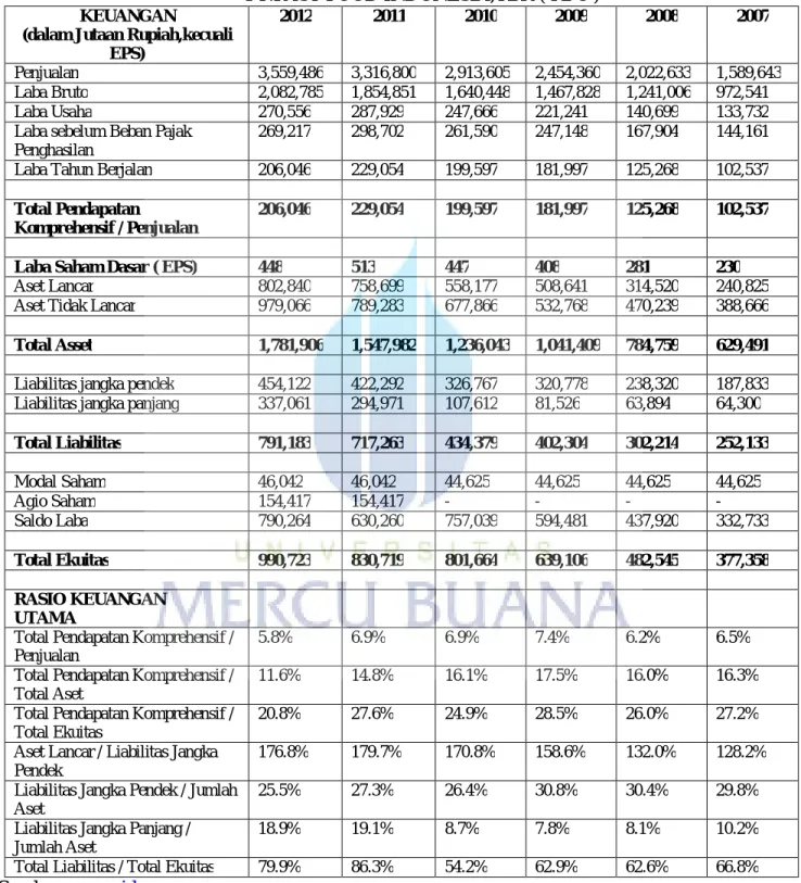 Tabel 1.1. Ikhtisar Keuangan 
