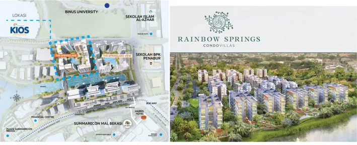 Fig 2 Kios Springlakes Apartment, Bekasi      Fig 3 Rainbow Springs Condovilla, Serpong 