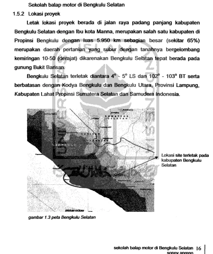 gambar  1.3  peta Bengkulu Se/atan 