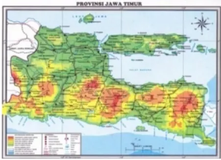 Gambar 1. Lokasi Penelitian Jawa Timur 