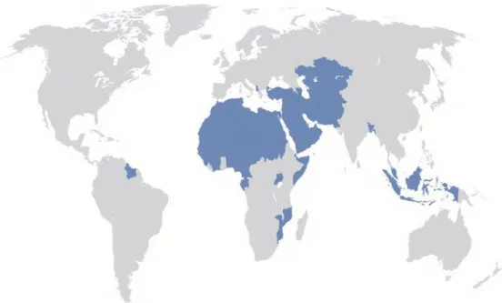 Gambar 4.1  Peta Negara Anggota OKI 
