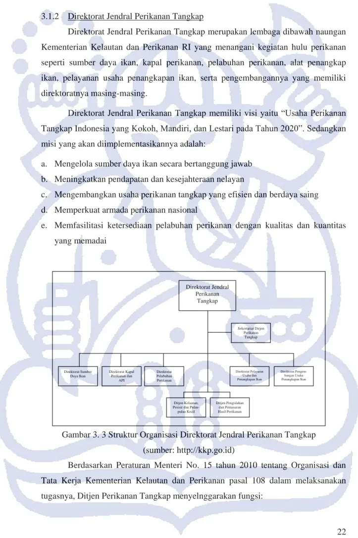 Gambar 3.3. Struktur Organisasi Direktorat Jendral Perikanan Tangkap 