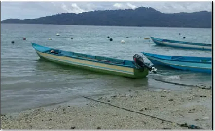 Gambar 1. Perahu motor tempel nelayan Tial Pulau Ambon Spesifikasi Alat Tangkap Pancing Ulur