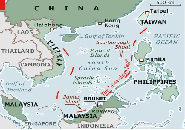 Gambar 3.2 Nine Dash Line Laut China Selatan 9