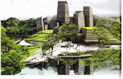Gambar 5. Perpustakaan Pusat Universitas Indonesia https://rarastrianaputri.wordpress.com/2014/11/11/bangunan-eko-arsitektur/