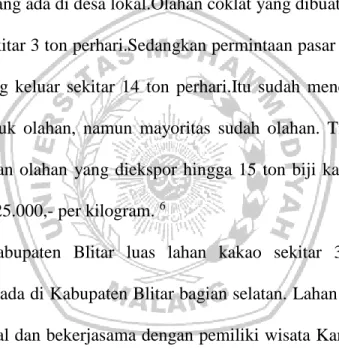 Tabel 3.2. Data Kampung Coklat 