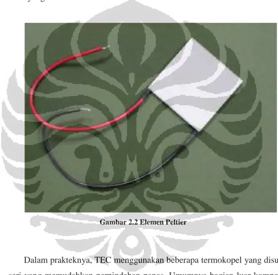 Gambar 2.2 Elemen Peltier 