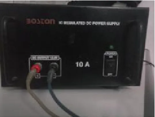 Gambar 1. DC power supply kapasitas tegangan 13,8 volt dengan arus 10 ampere. 