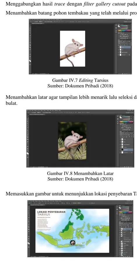 Gambar IV.7 Editing Tarsius  Sumber: Dokumen Pribadi (2018)  
