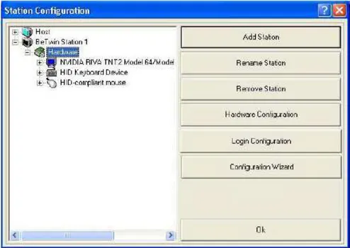 Gambar 4.7. Station configuration pada BeTwin  d.  Pilihan Hardware Pada Station Client 