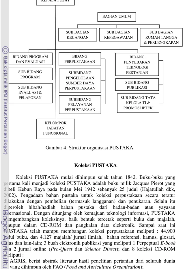 Gambar 4. Struktur organisasi PUSTAKA 