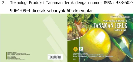 Gambar 3. Buku Teknologi Produksi Tanaman Jeruk 