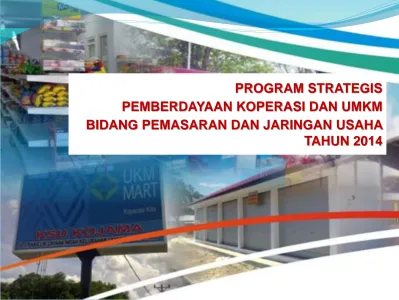 PROGRAM STRATEGIS PEMBERDAYAAN KOPERASI DAN UMKM BIDANG PEMASARAN DAN ...