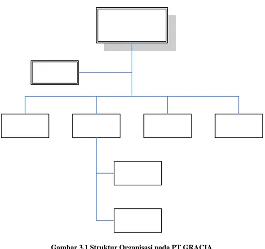 Gambar 3.1 Struktur Organisasi pada PT GRACIA 